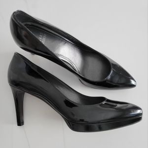 Stuart Weitzman Platform Pumps Black Patent Size 8 $450